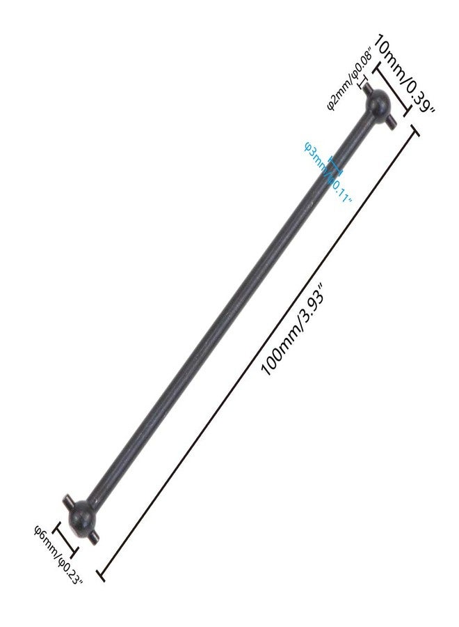 COJOYS 4-Pack Front/Rear Driving Dogbone Shaft 100MM Long 538104 Compatible with 1/10 RC Model Car Spare Parts (Black) … - Image 5